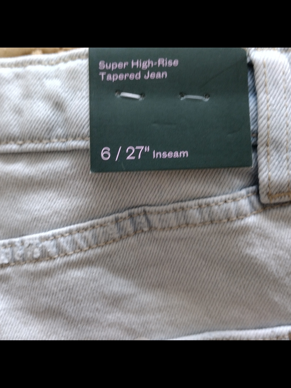 Light Blue Washed Denim High-Rise Tapered Jeans - Picture 6 of 9